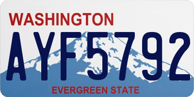WA license plate AYF5792