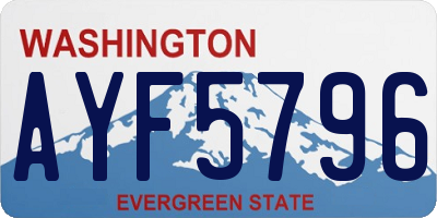 WA license plate AYF5796