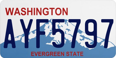 WA license plate AYF5797