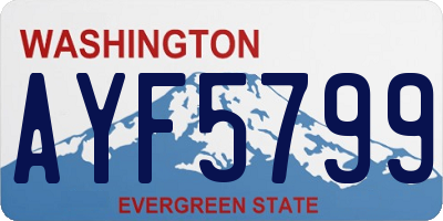 WA license plate AYF5799