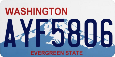 WA license plate AYF5806