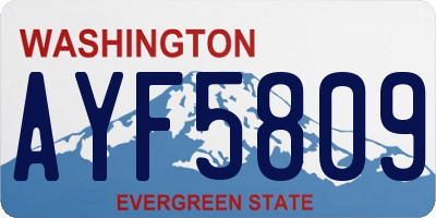 WA license plate AYF5809