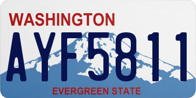 WA license plate AYF5811