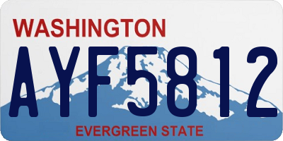 WA license plate AYF5812