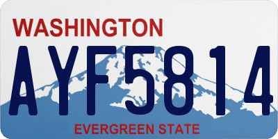 WA license plate AYF5814