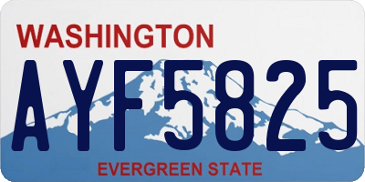 WA license plate AYF5825