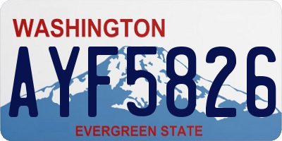 WA license plate AYF5826