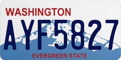 WA license plate AYF5827