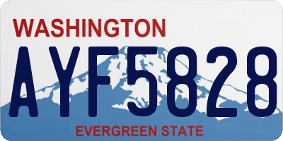 WA license plate AYF5828
