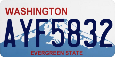 WA license plate AYF5832