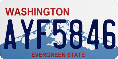 WA license plate AYF5846
