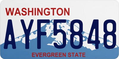 WA license plate AYF5848