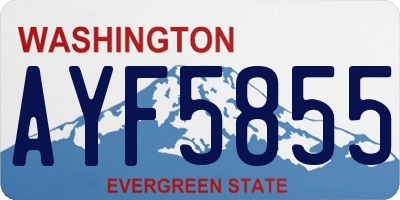 WA license plate AYF5855