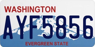 WA license plate AYF5856