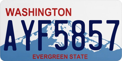 WA license plate AYF5857