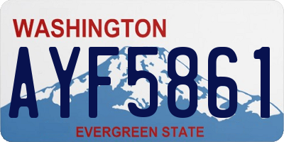WA license plate AYF5861