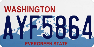 WA license plate AYF5864