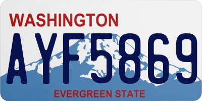 WA license plate AYF5869