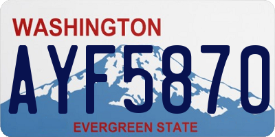 WA license plate AYF5870