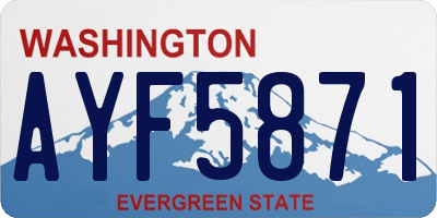 WA license plate AYF5871