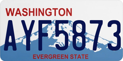 WA license plate AYF5873
