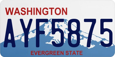 WA license plate AYF5875