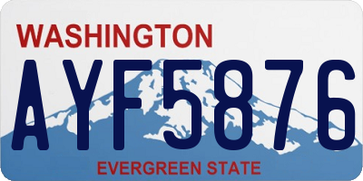 WA license plate AYF5876