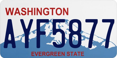 WA license plate AYF5877
