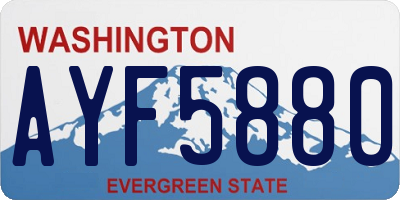 WA license plate AYF5880