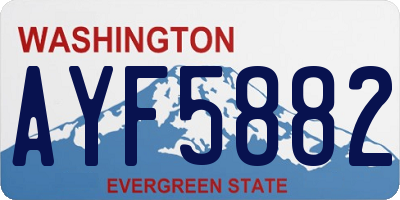WA license plate AYF5882