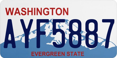 WA license plate AYF5887