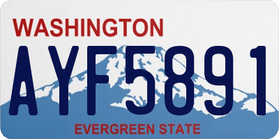 WA license plate AYF5891