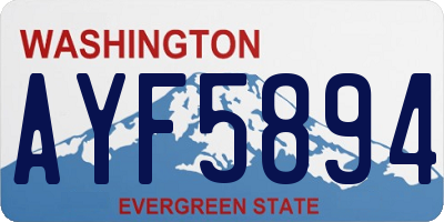 WA license plate AYF5894