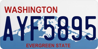 WA license plate AYF5895