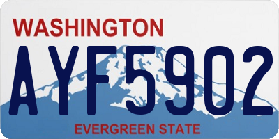 WA license plate AYF5902