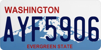 WA license plate AYF5906