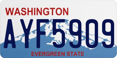 WA license plate AYF5909
