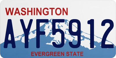 WA license plate AYF5912