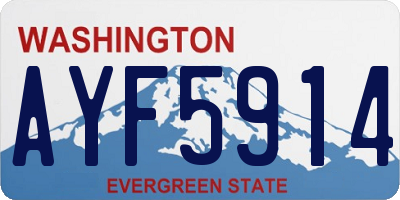 WA license plate AYF5914