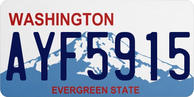 WA license plate AYF5915