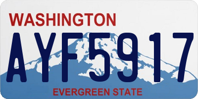 WA license plate AYF5917
