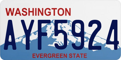 WA license plate AYF5924