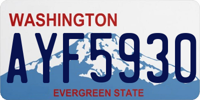 WA license plate AYF5930