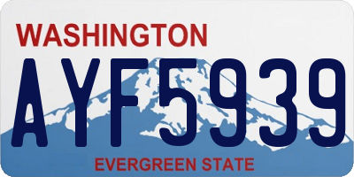WA license plate AYF5939