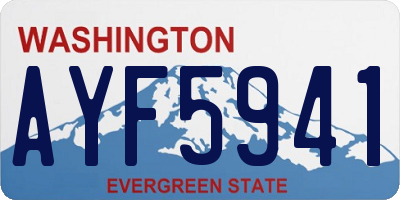 WA license plate AYF5941