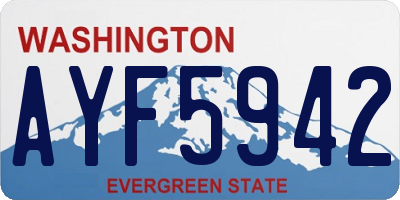WA license plate AYF5942