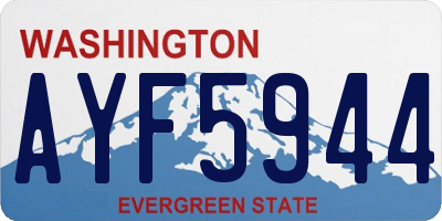 WA license plate AYF5944