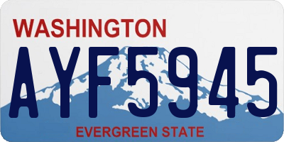WA license plate AYF5945
