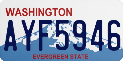 WA license plate AYF5946