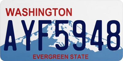 WA license plate AYF5948